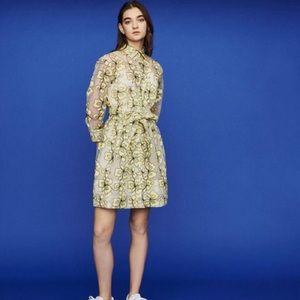 NWOT Maje organza dress with flowers